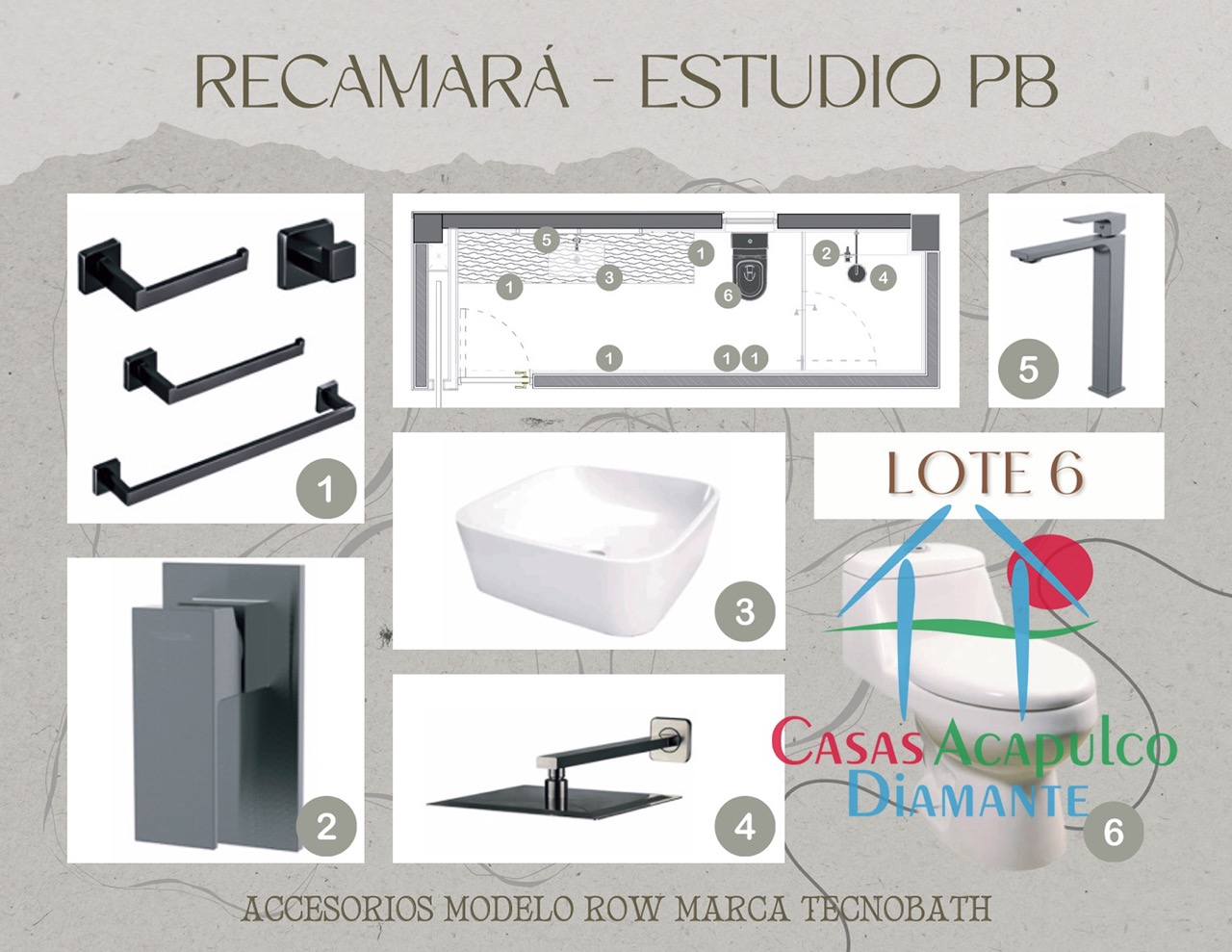 Paradiso Residences Edén 6 - Modelo accesorios baños 3